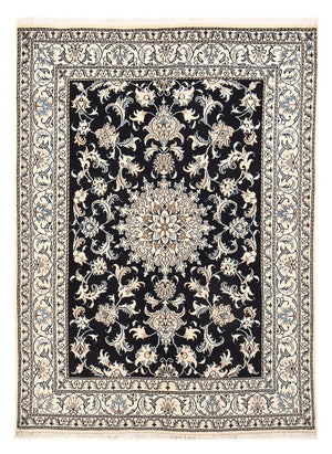 Tapis persan - Nain - 198 x 147 cm - bleu foncé