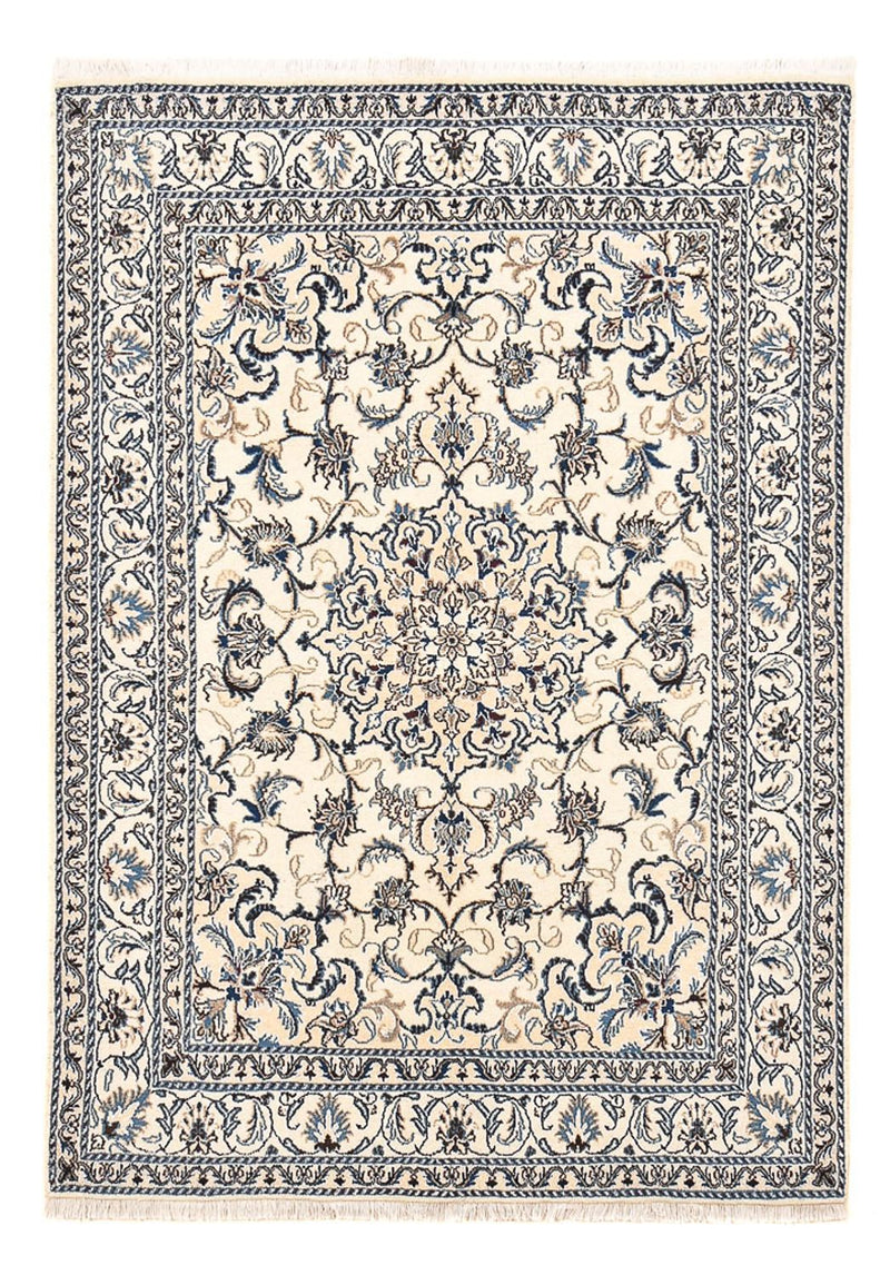 Tapis persan - Nain - 201 x 145 cm - beige clair