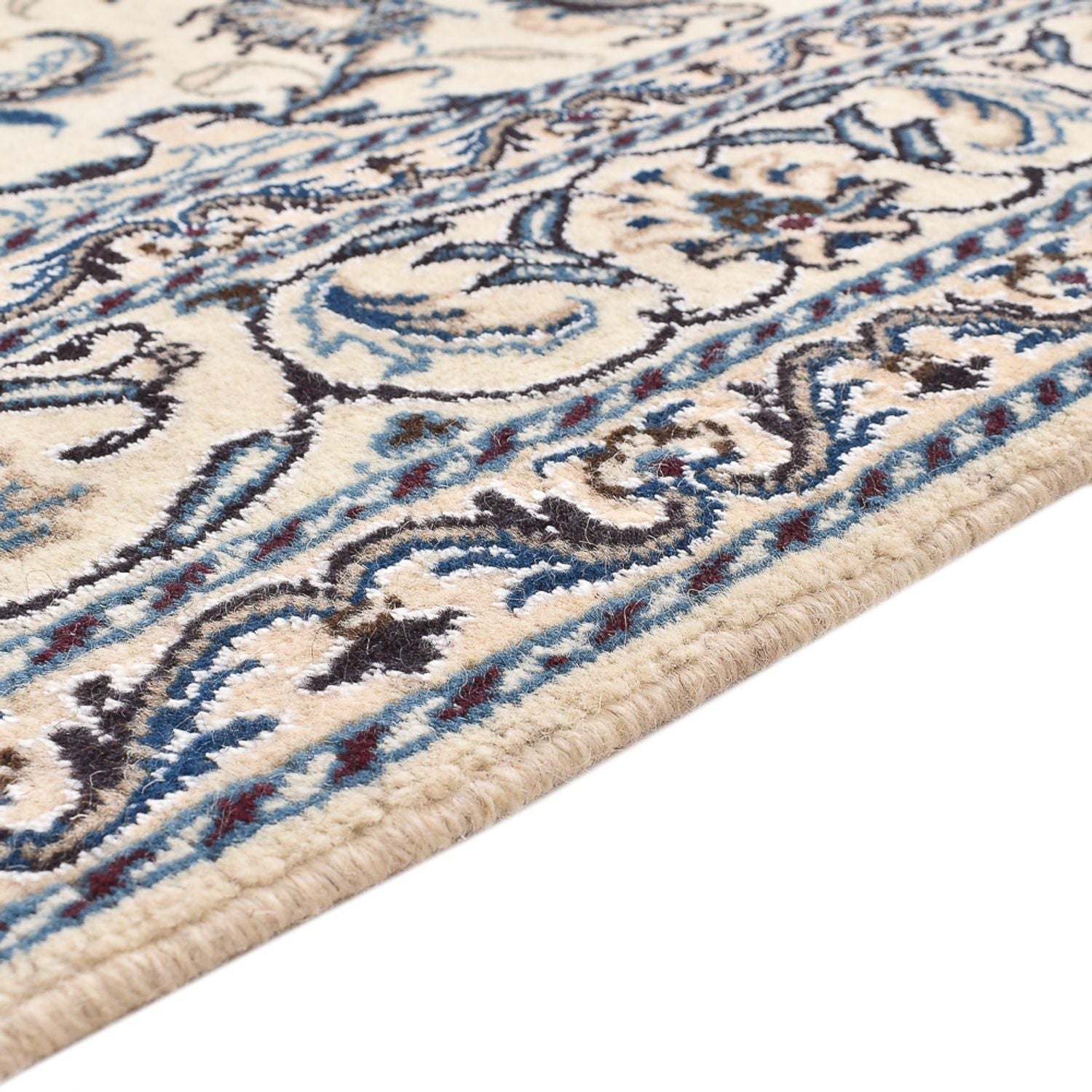 Tapis persan - Nain - 201 x 145 cm - beige clair