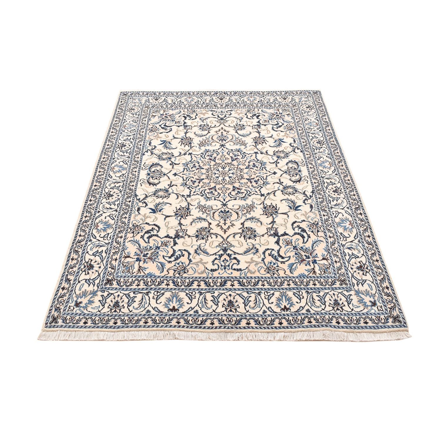 Tapis persan - Nain - 201 x 145 cm - beige clair