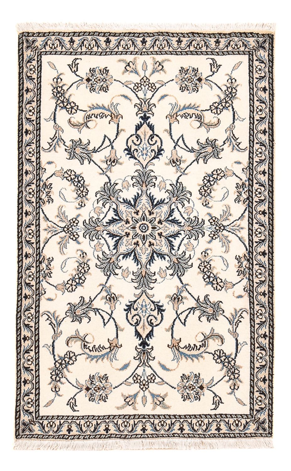 Tapis persan - Nain - 138 x 90 cm - beige clair