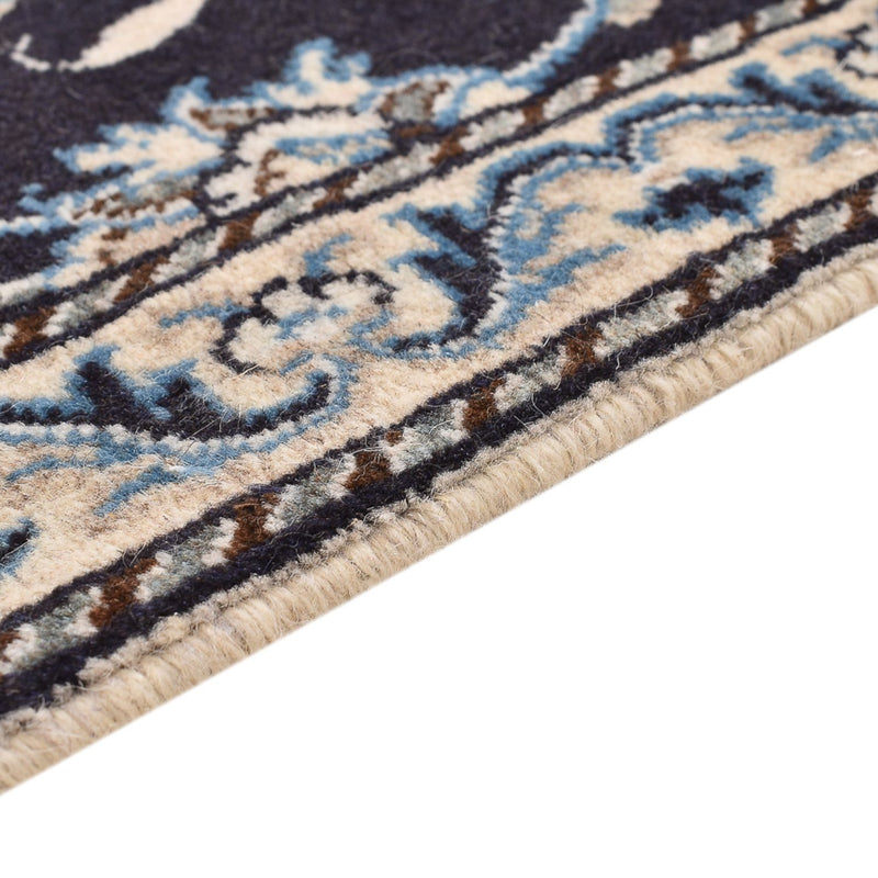 Tapis persan - Nain - 141 x 90 cm - bleu foncé