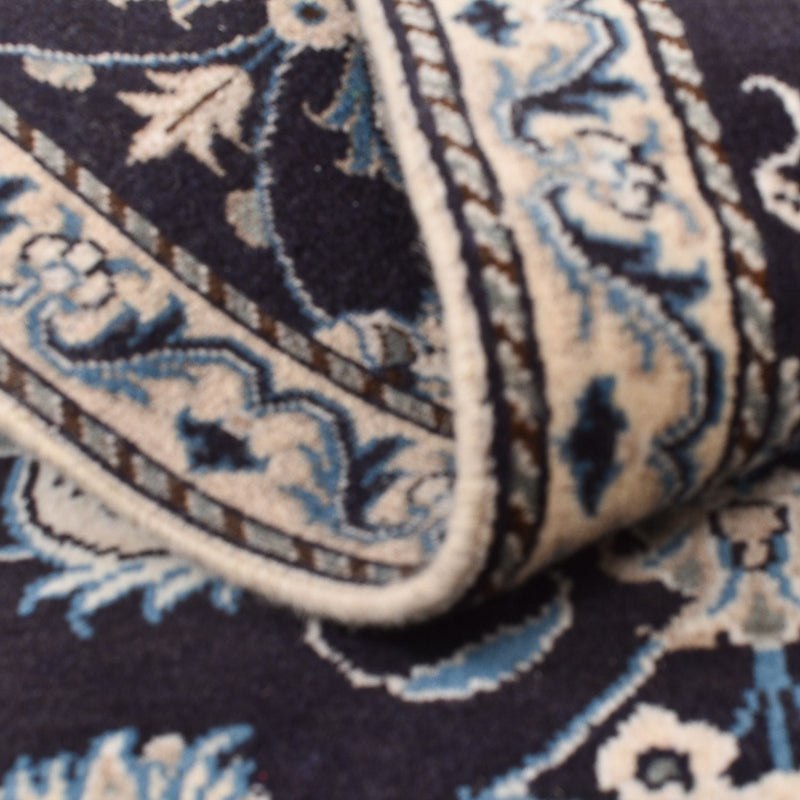 Tapis persan - Nain - 141 x 90 cm - bleu foncé