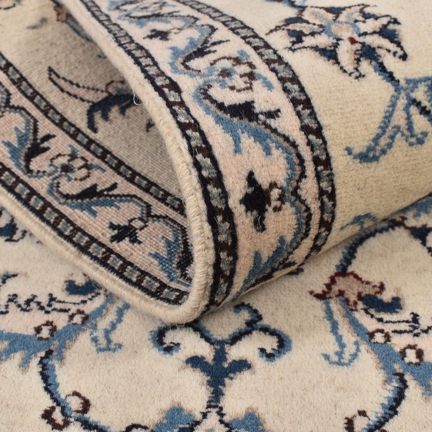 Tapis de couloir Tapis persan - Nain - 290 x 80 cm - beige