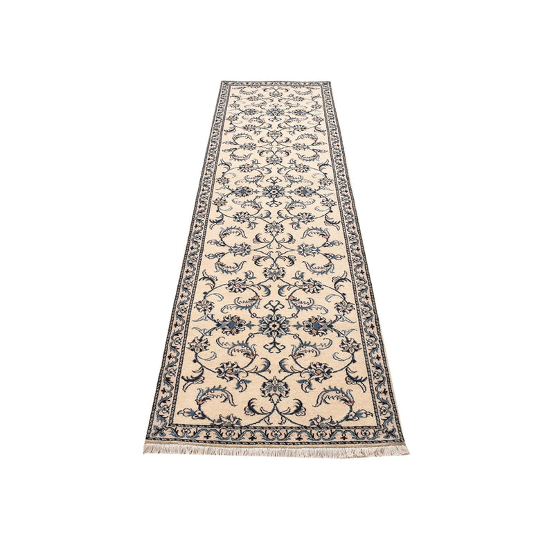 Tapis de couloir Tapis persan - Nain - 290 x 80 cm - beige
