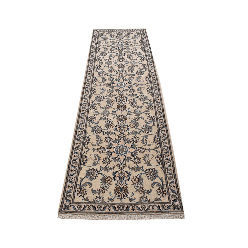 Tapis de couloir Tapis persan - Nain - 292 x 75 cm - beige