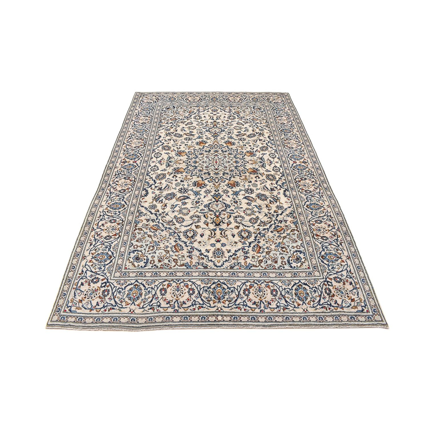 Tapis persan - Keshan - 300 x 195 cm - beige foncé