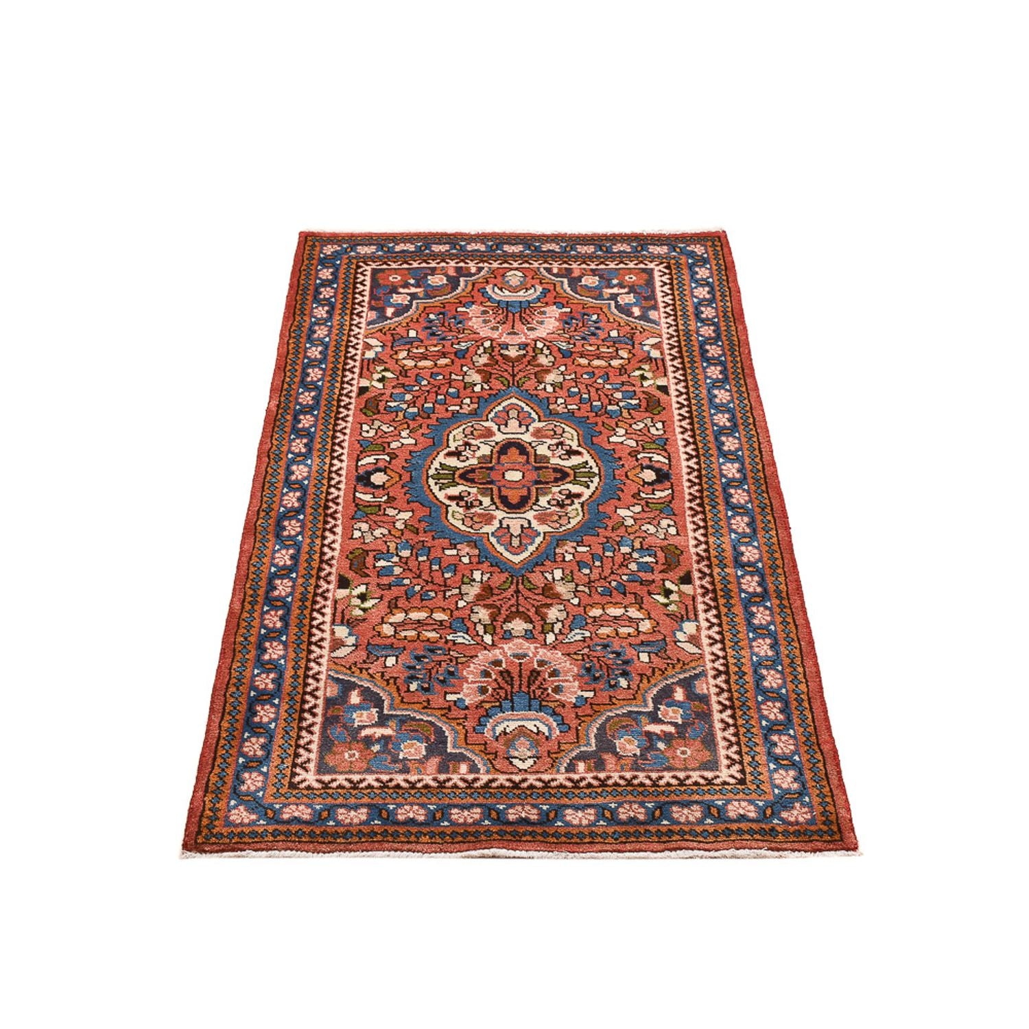 Tapis persan - Nomadic - 126 x 71 cm - rouge clair
