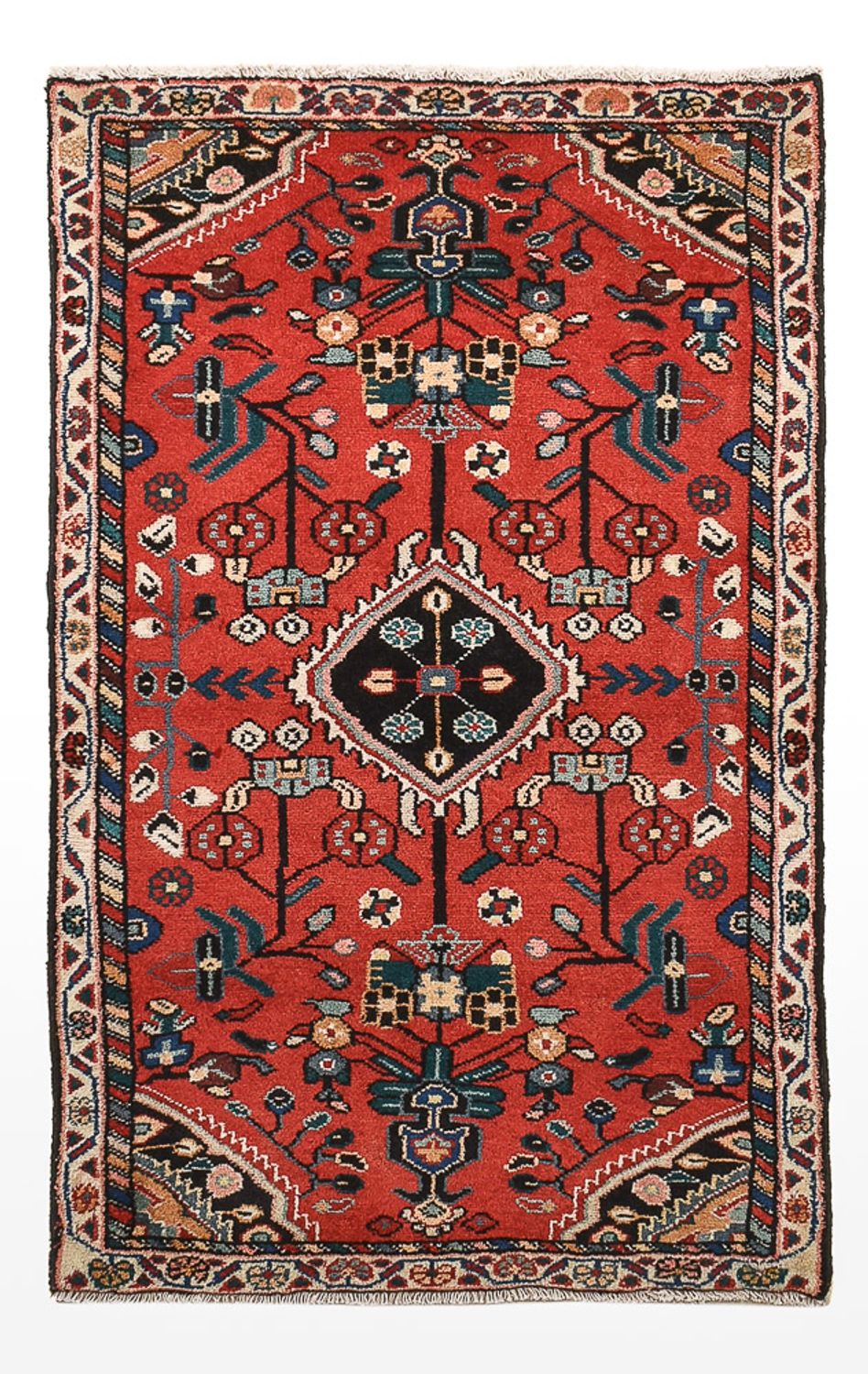 Tapis persan - Nomadic - 105 x 63 cm - rouge