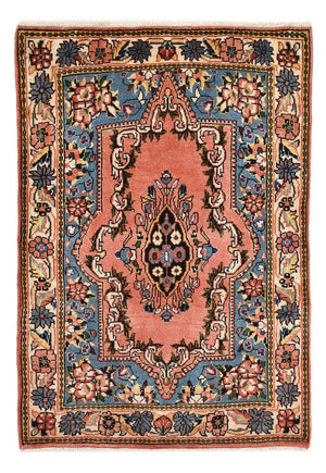 Tapis persan - Nomadic - 97 x 65 cm - rouge clair