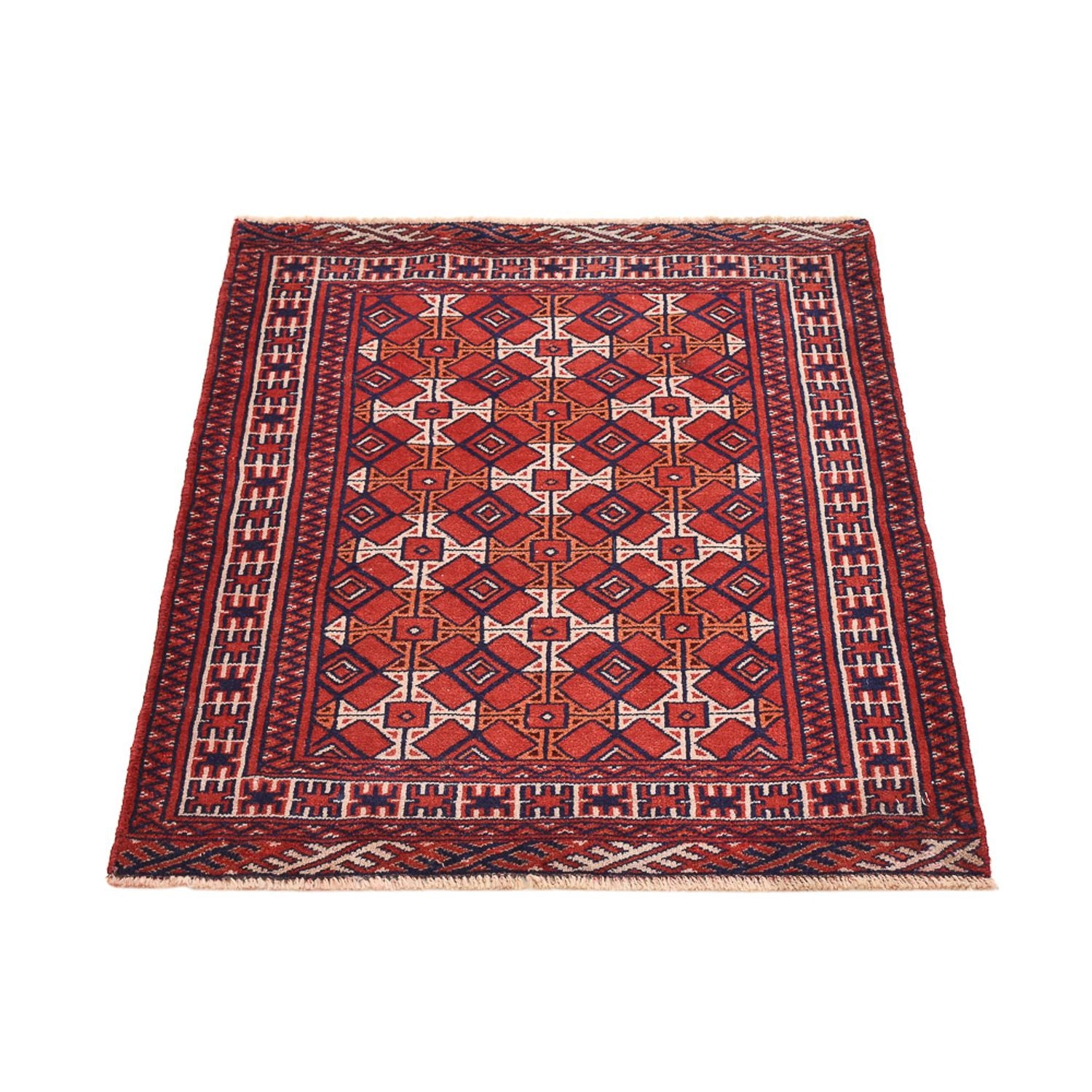 Tapis persan - Nomadic - 92 x 70 cm - rouge foncé