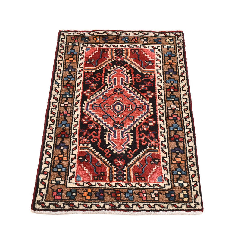 Tapis persan - Nomadic - 83 x 52 cm - rouge clair