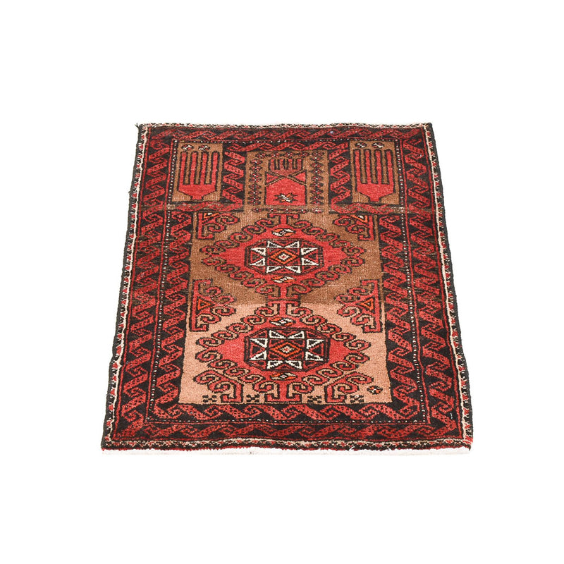 Tapis persan - Nomadic - 74 x 52 cm - rouge