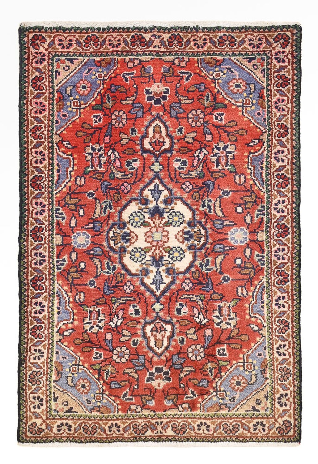 Tapis persan - Nomadic - 88 x 60 cm - rouge
