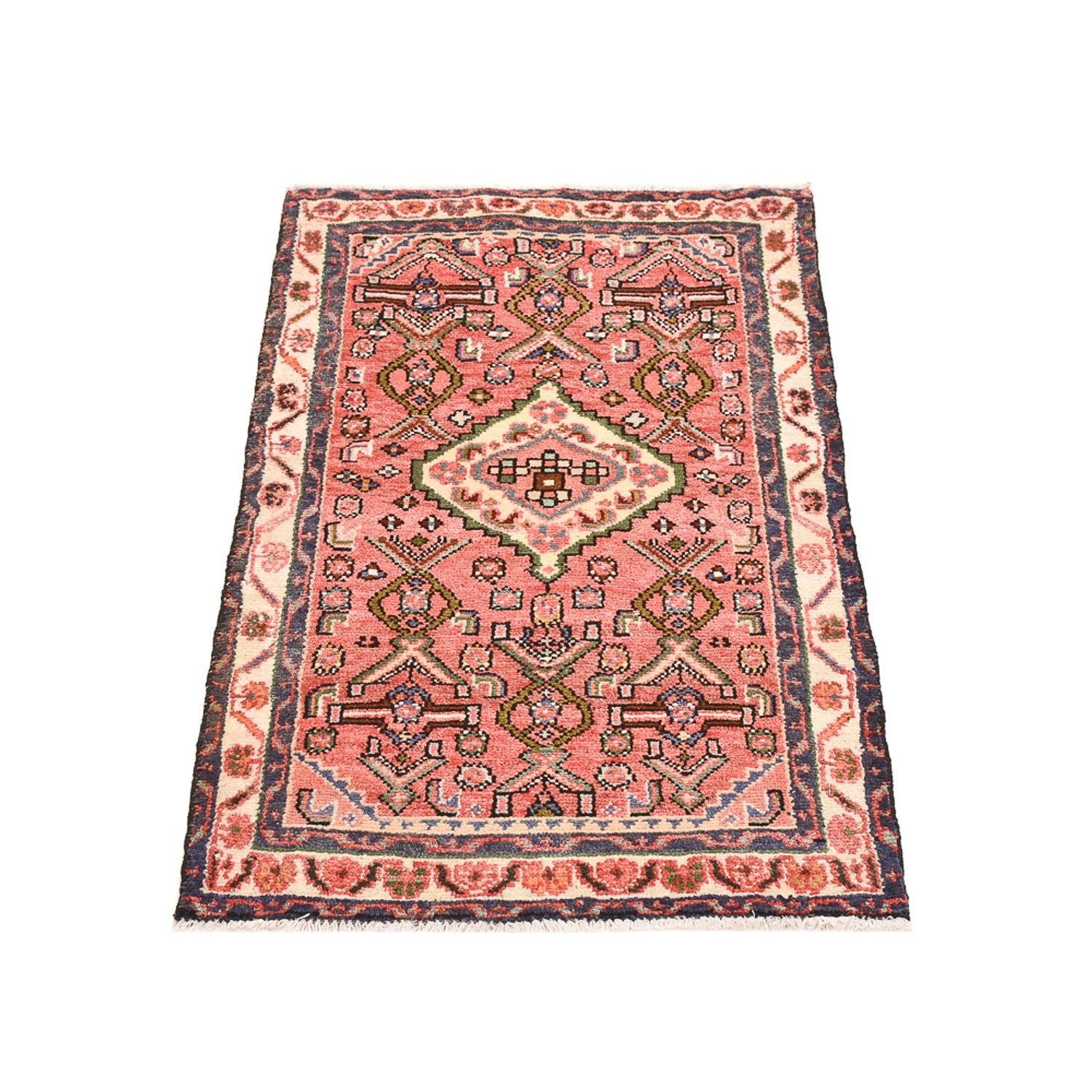 Tapis persan - Nomadic - 102 x 63 cm - rouge clair