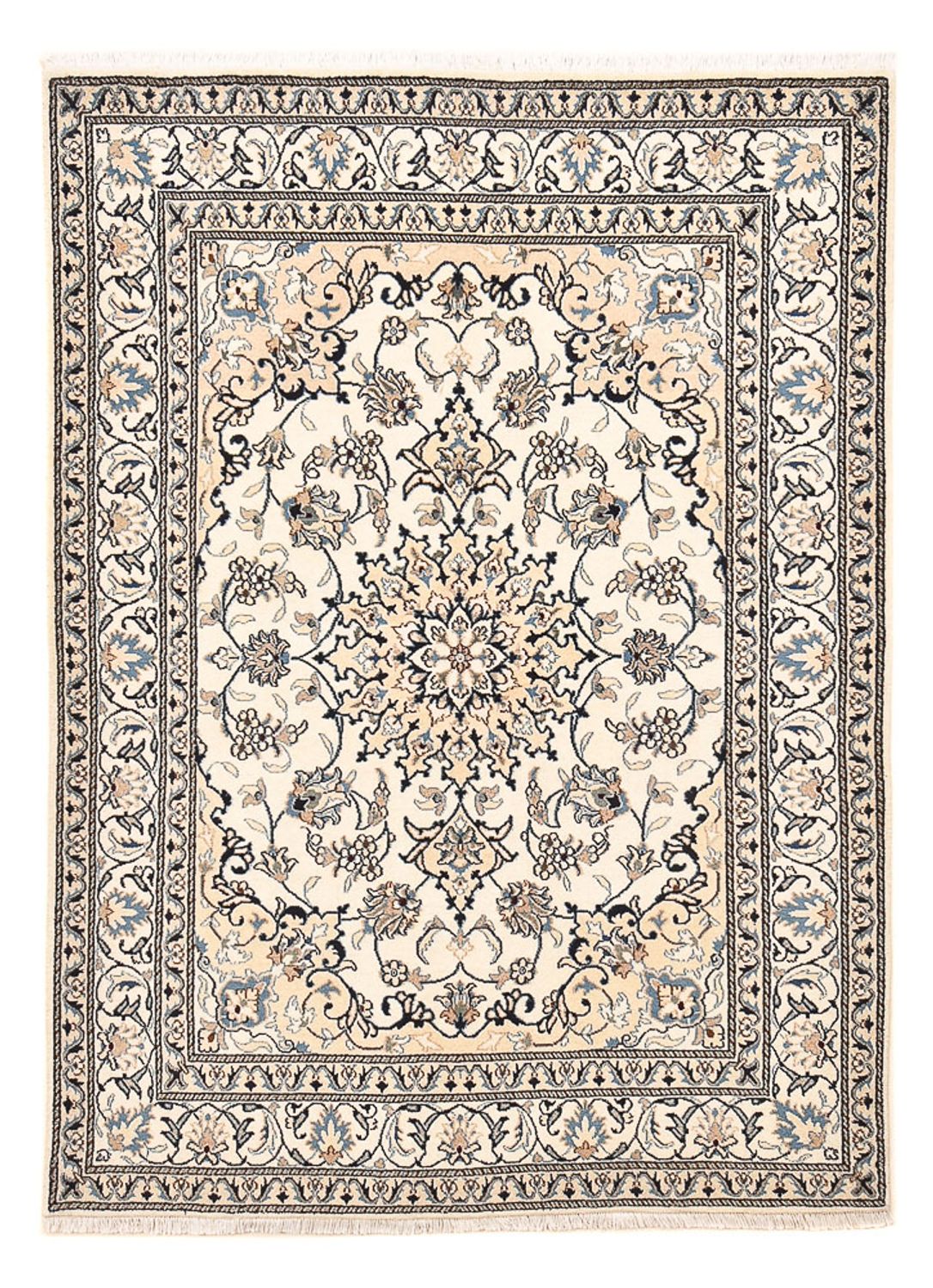 Tapis persan - Nain - 202 x 149 cm - gris