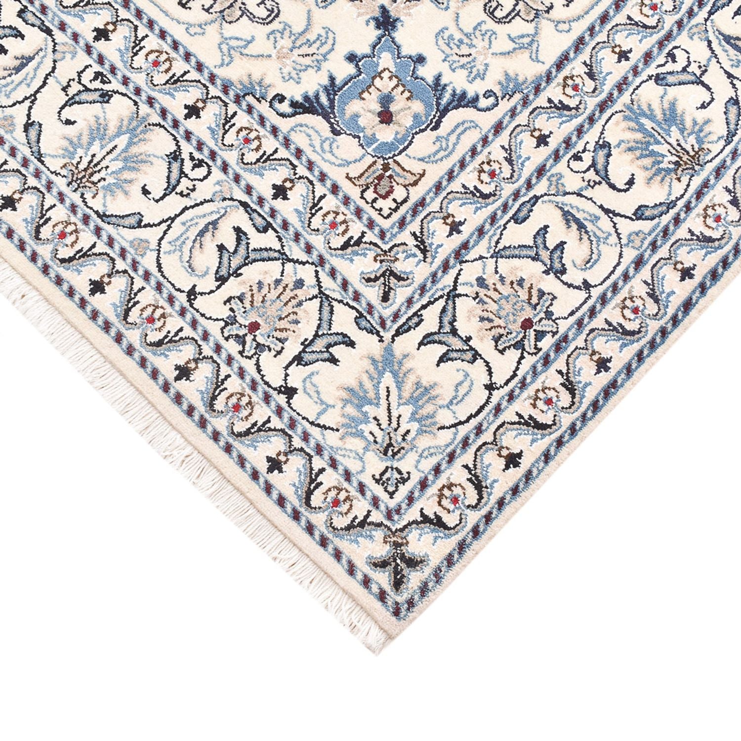 Tapis persan - Nain - 198 x 149 cm - bleu foncé