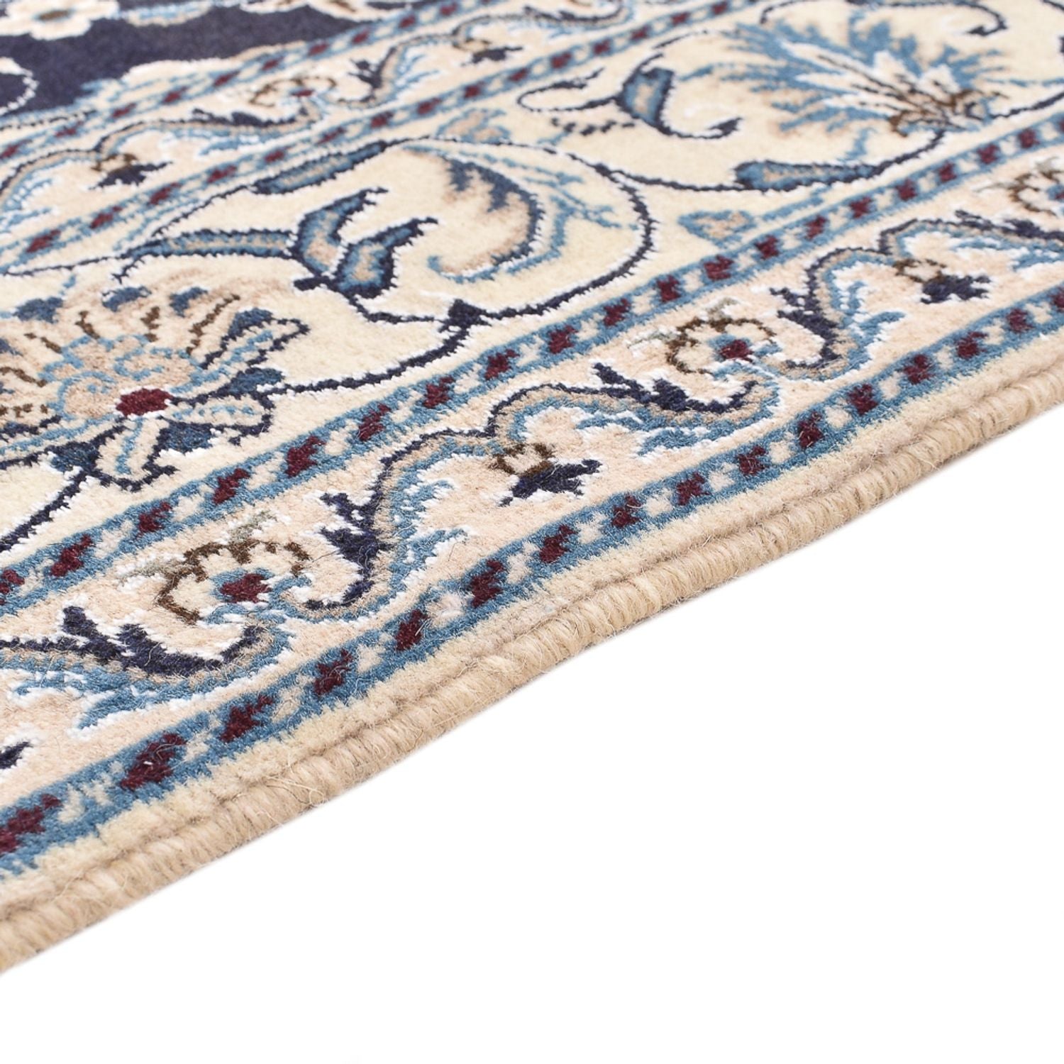 Tapis persan - Nain - 198 x 149 cm - bleu foncé