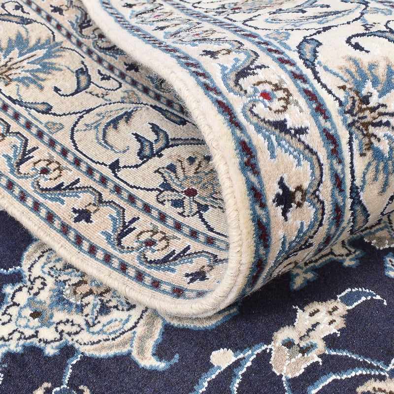 Tapis persan - Nain - 198 x 149 cm - bleu foncé