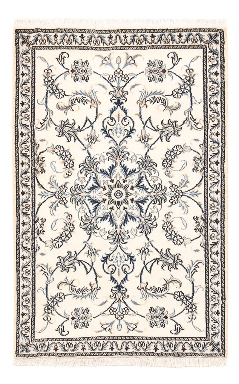 Tapis persan - Nain - 140 x 88 cm - gris clair