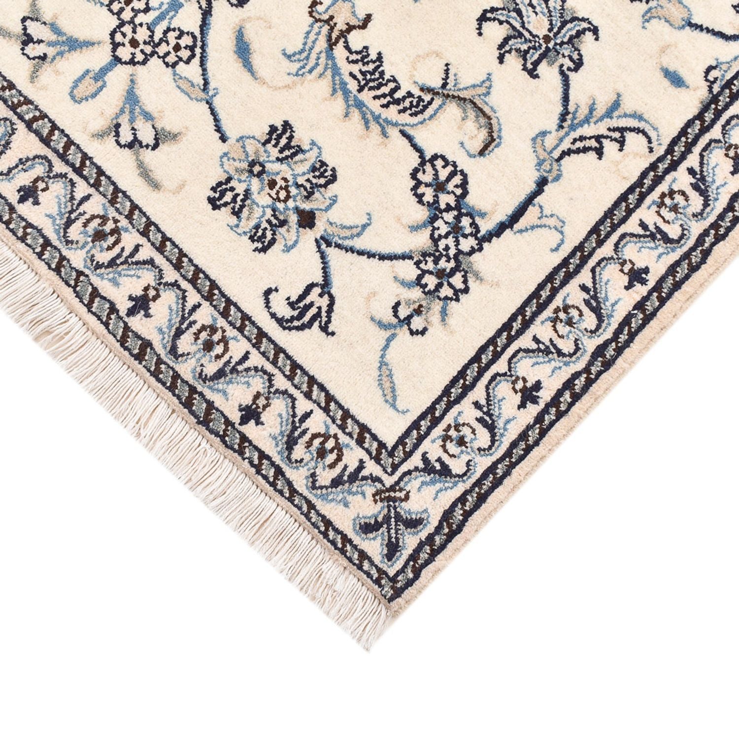 Tapis persan - Nain - 140 x 88 cm - gris clair