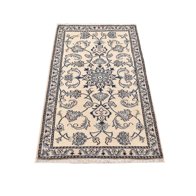 Tapis persan - Nain - 137 x 71 cm - gris clair