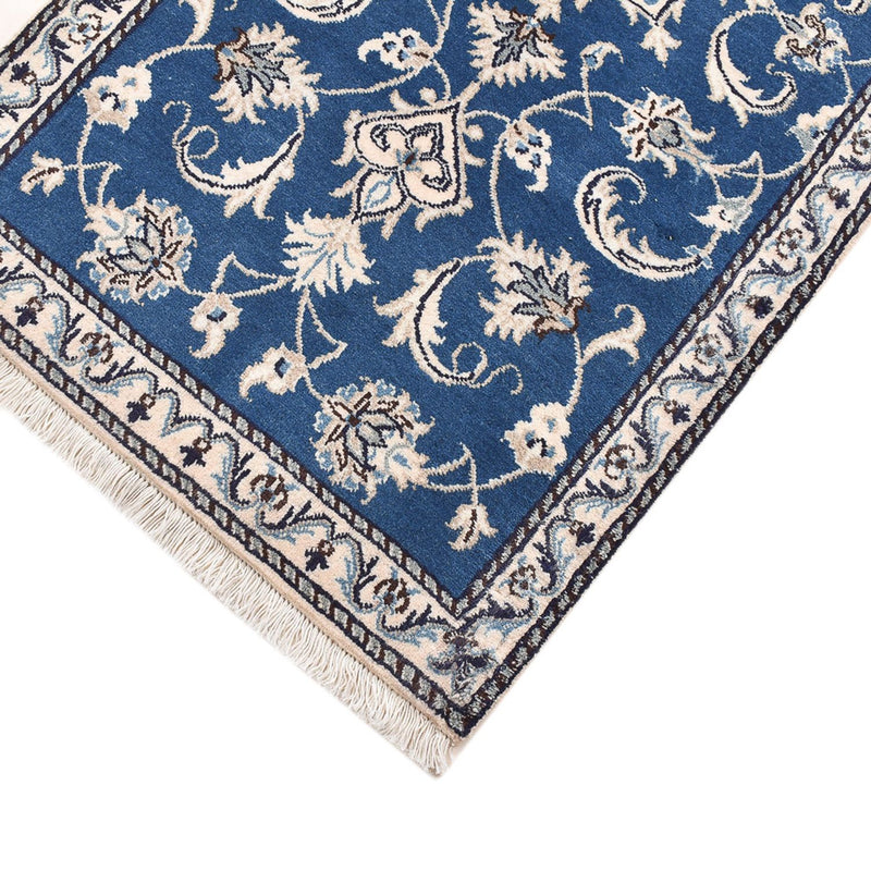 Tapis persan - Nain - 140 x 70 cm - bleu