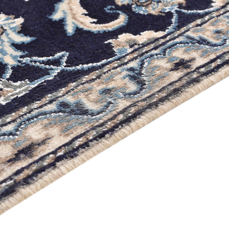 Tapis persan - Nain - 141 x 67 cm - bleu foncé