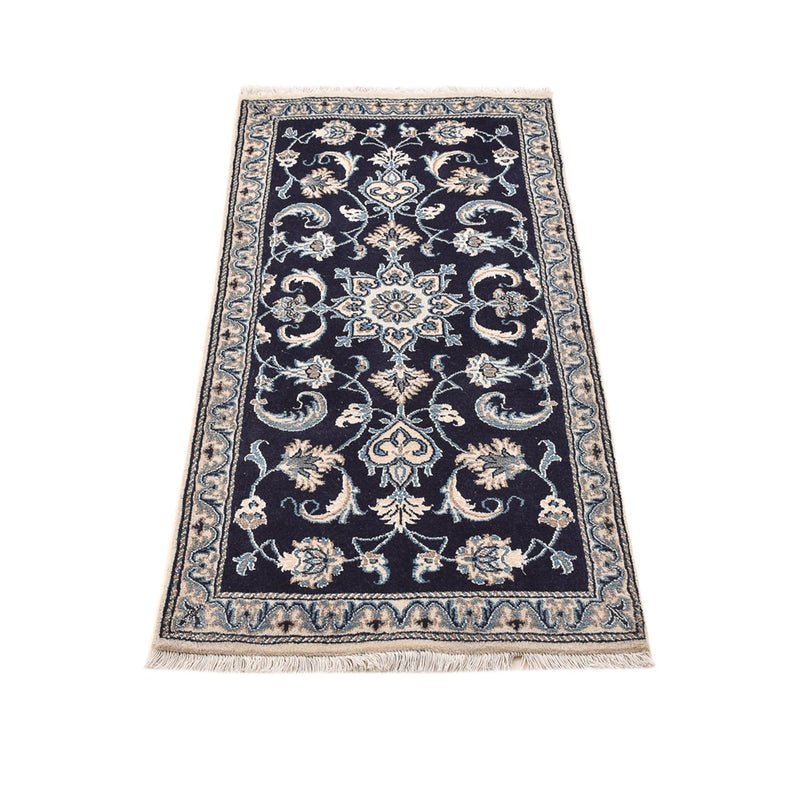Tapis persan - Nain - 141 x 67 cm - bleu foncé