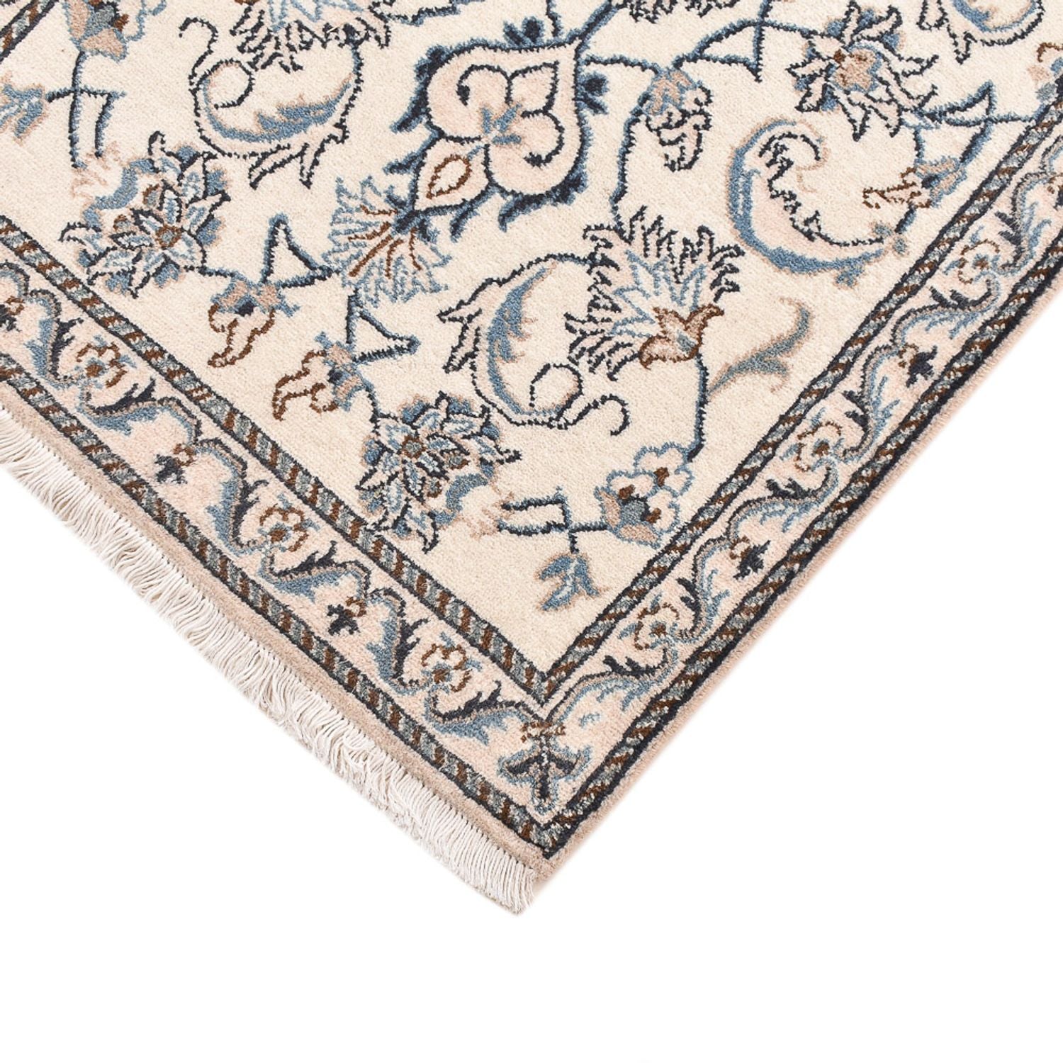 Tapis persan - Nain - 143 x 68 cm - gris clair