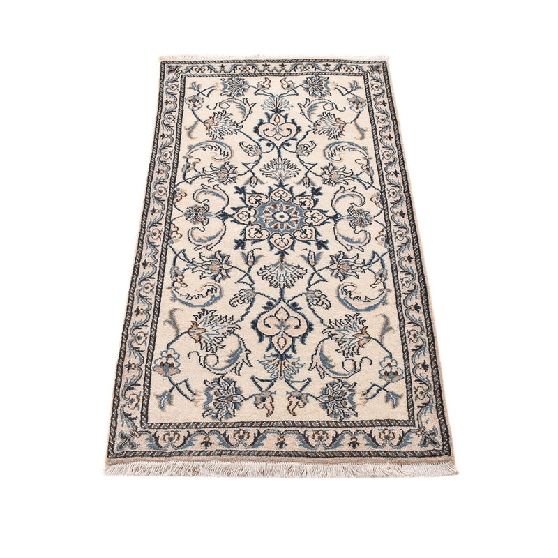 Tapis persan - Nain - 143 x 68 cm - gris clair