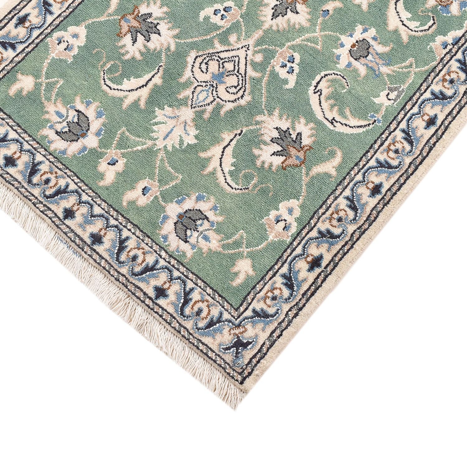 Tapis persan - Nain - 139 x 66 cm - vert clair