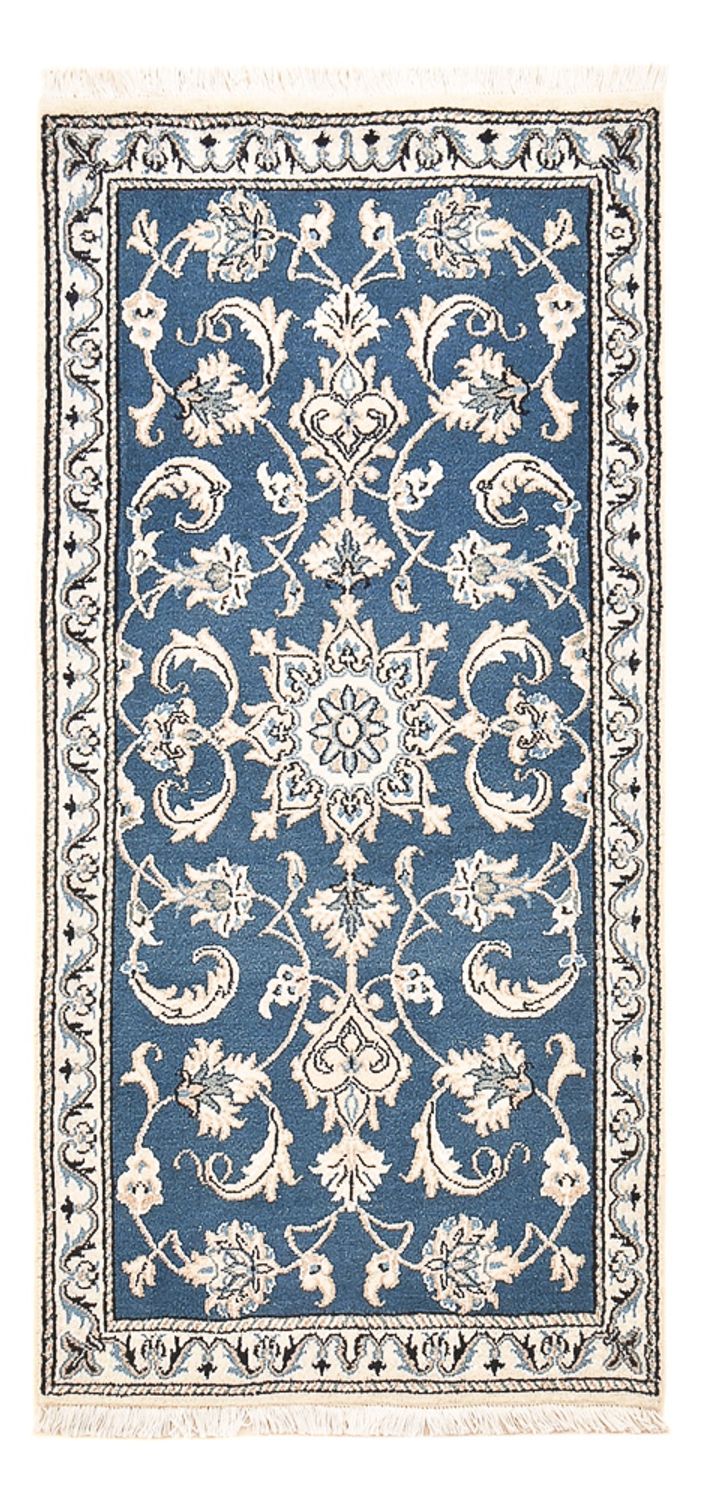 Tapis persan - Nain - 146 x 68 cm - bleu