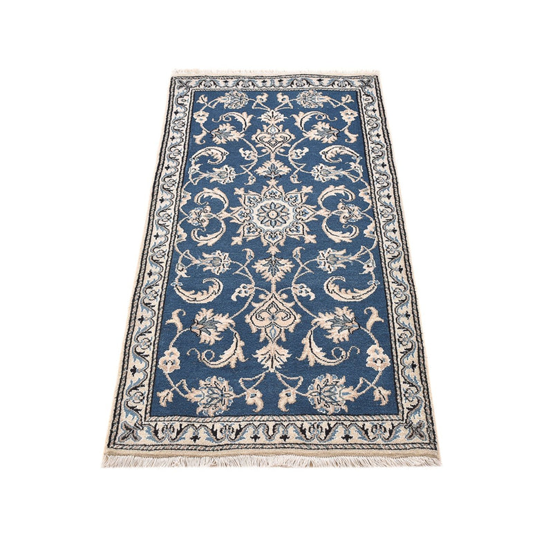 Tapis persan - Nain - 146 x 68 cm - bleu