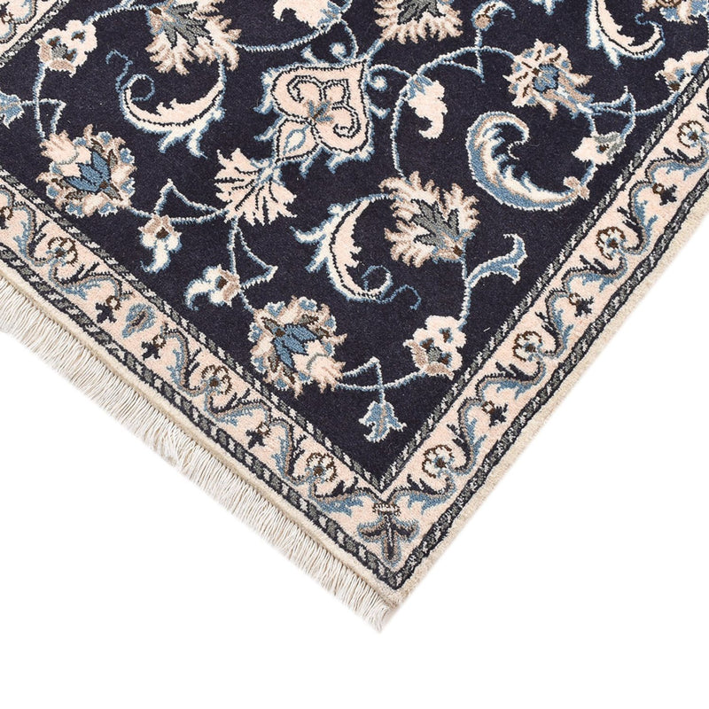 Tapis persan - Nain - 136 x 70 cm - bleu foncé