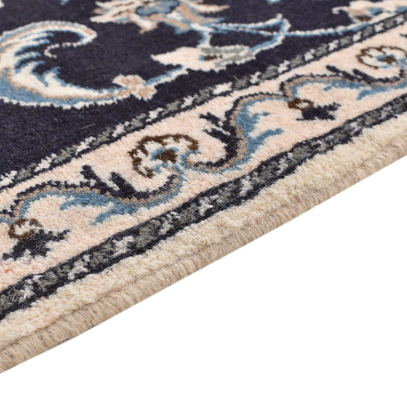 Tapis persan - Nain - 136 x 70 cm - bleu foncé