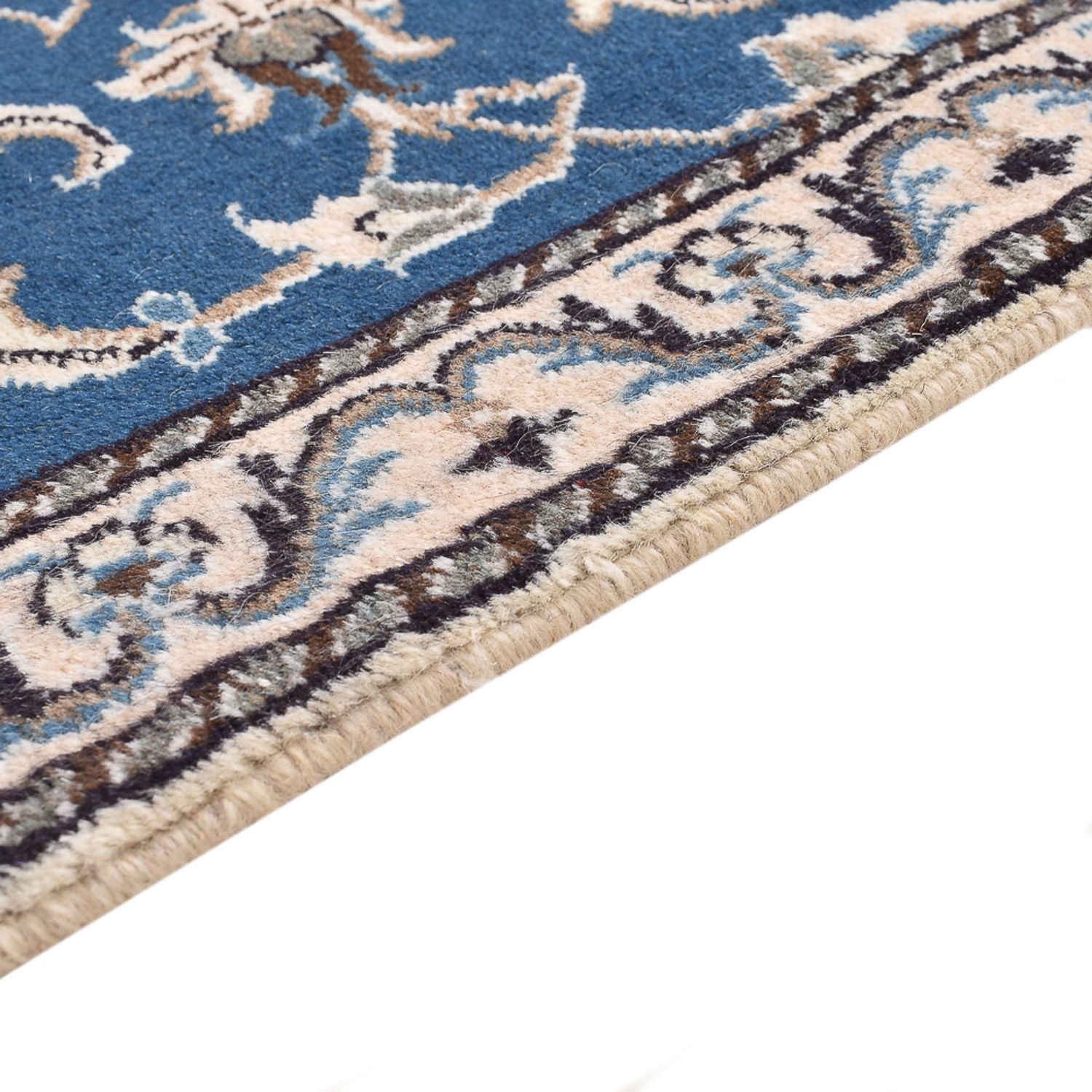 Tapis persan - Nain - 136 x 70 cm - bleu