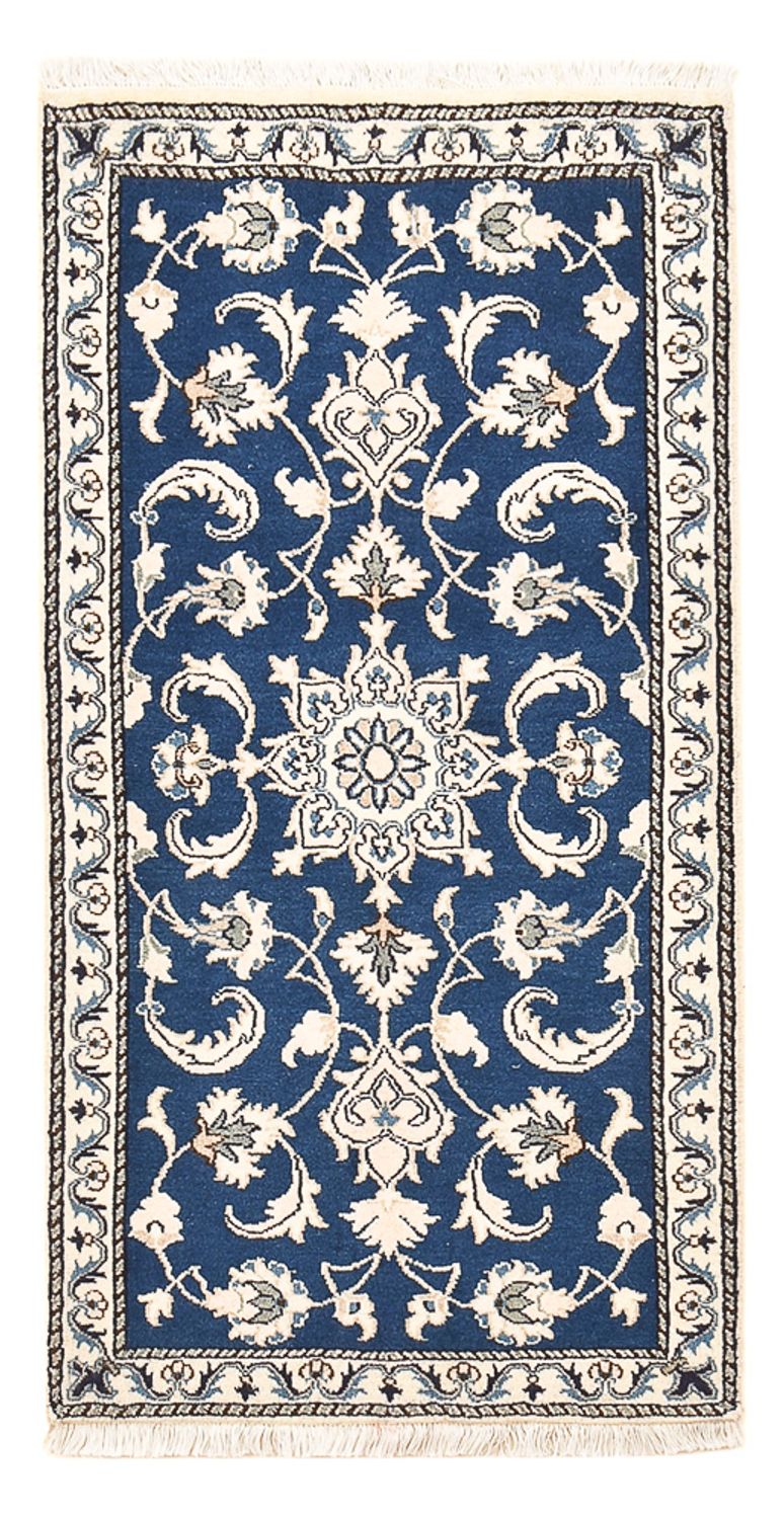 Tapis persan - Nain - 135 x 69 cm - bleu