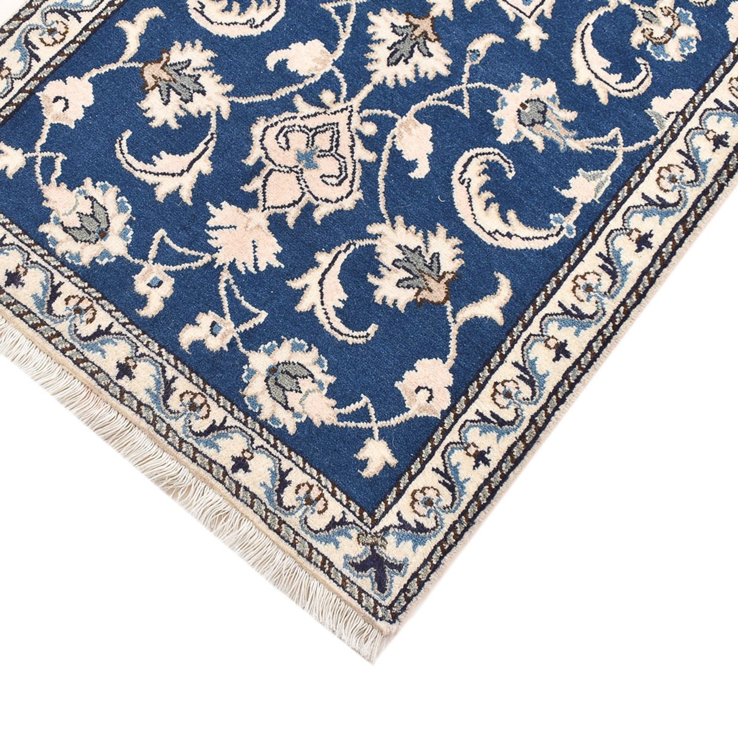 Tapis persan - Nain - 135 x 69 cm - bleu