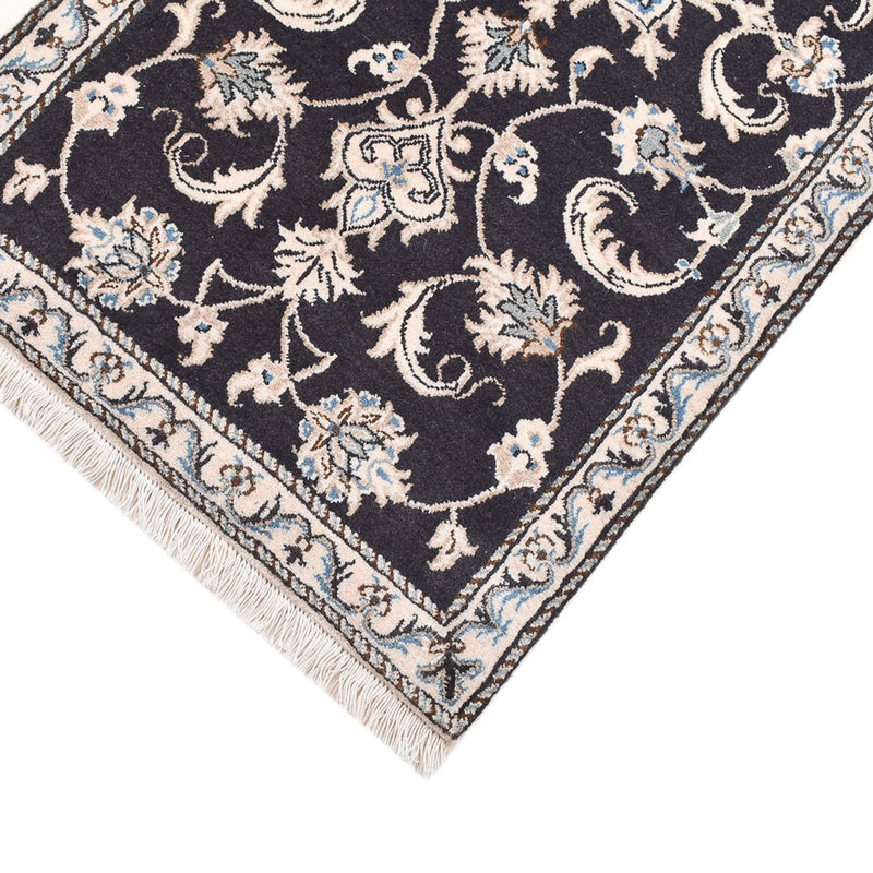 Tapis persan - Nain - 136 x 70 cm - bleu foncé