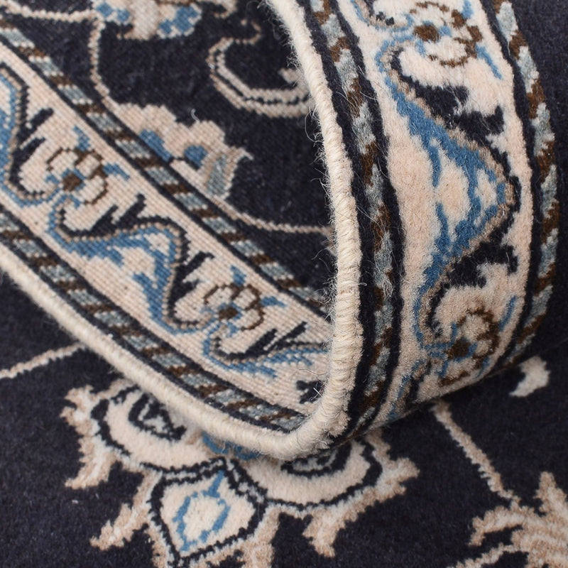 Tapis persan - Nain - 136 x 70 cm - bleu foncé