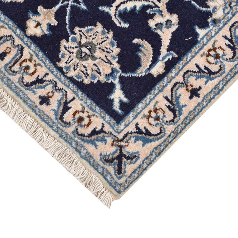 Tapis persan - Nain - 90 x 60 cm - bleu foncé