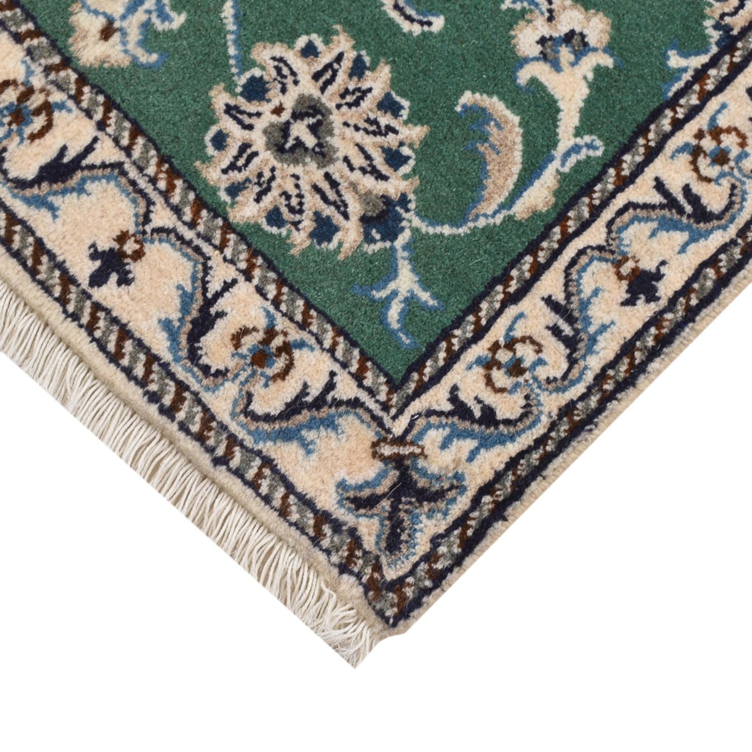 Tapis persan - Nain - 87 x 60 cm - vert