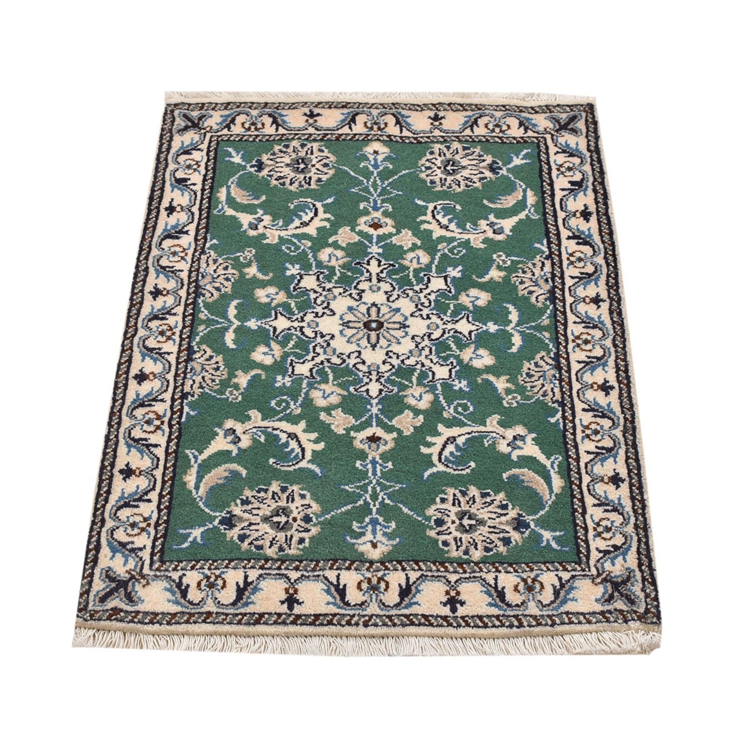 Tapis persan - Nain - 87 x 60 cm - vert