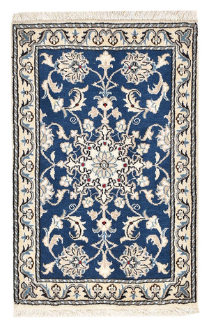 Tapis persan - Nain - 88 x 60 cm - bleu