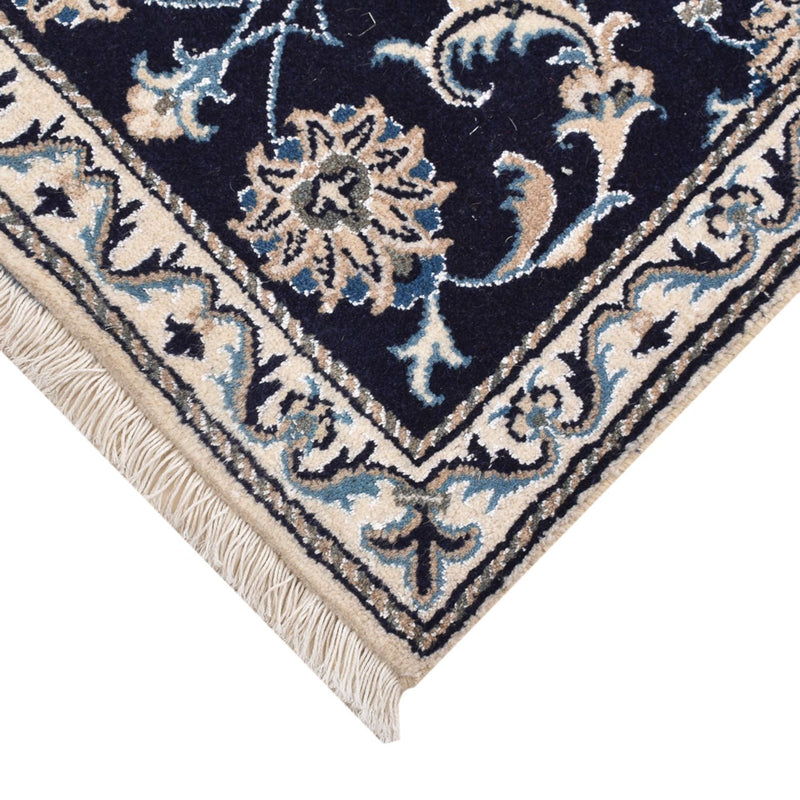 Tapis persan - Nain - 90 x 57 cm - bleu foncé