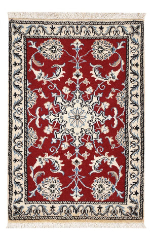 Tapis persan - Nain - 89 x 58 cm - rouge