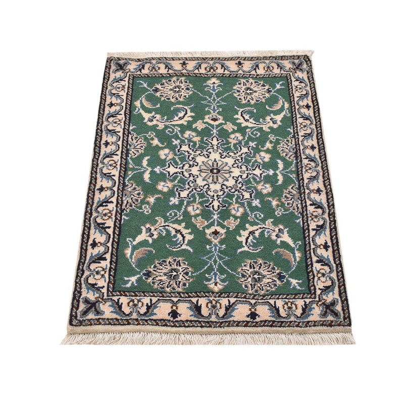Tapis persan - Nain - 90 x 57 cm - vert