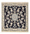 Tapis persan - Nain carré  - 103 x 96 cm - bleu foncé