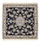 Tapis persan - Nain carré  - 100 x 100 cm - bleu foncé